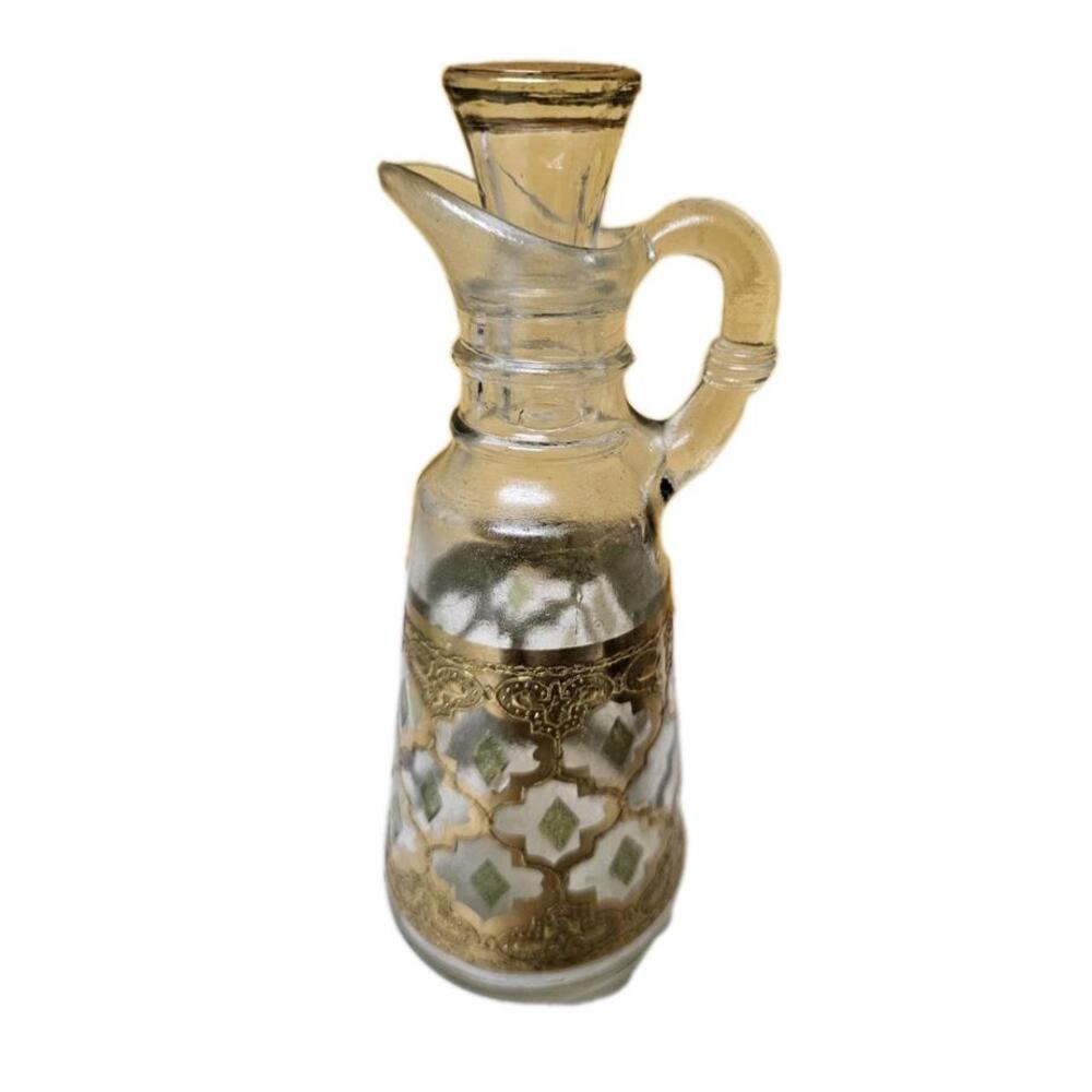 Georges Briard‎ Glass Decanter Vintage Gold Swirl Design